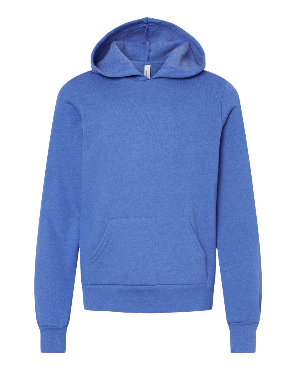 Youth Sponge Fleece Hoodie - Front - B22806753 - Heather True Royal