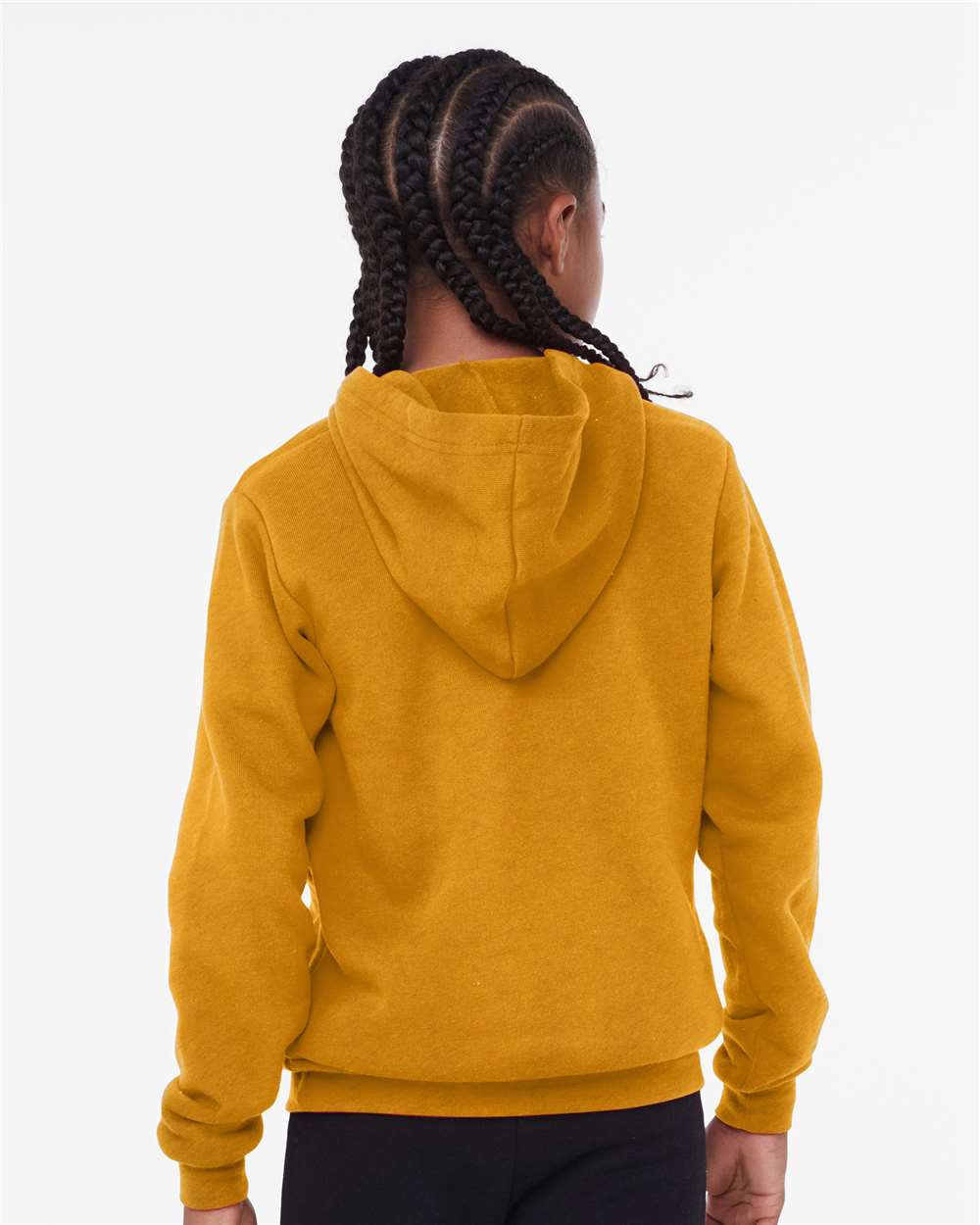 Youth Sponge Fleece Hoodie - OnModelBack - B22806123 - Heather Mustard
