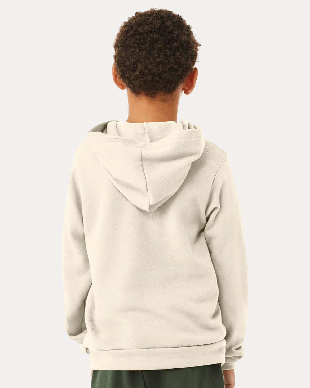 Youth Sponge Fleece Hoodie - OnModelBack - B22806243 - Natural
