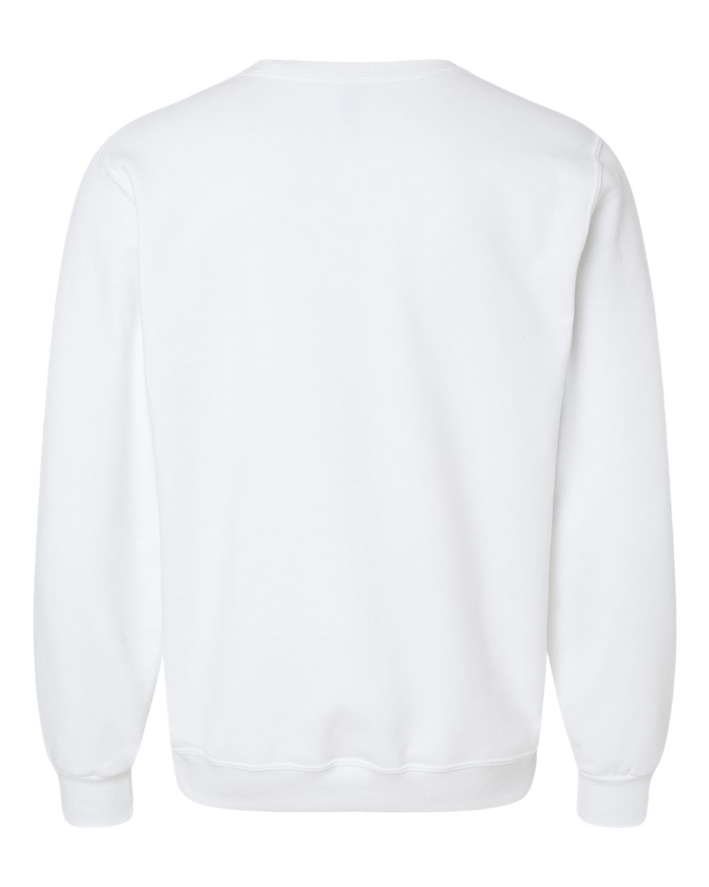 Unisex Eco™ Premium Blend Ring-Spun Crewneck Sweatshirt - Back - B12935002 - White