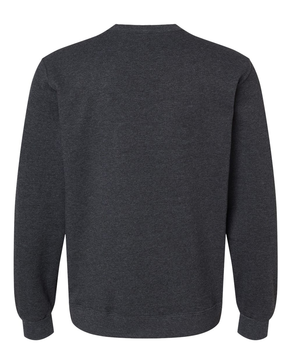 Unisex Eco™ Premium Blend Ring-Spun Crewneck Sweatshirt - Back - B12935103 - Black Ink Heather
