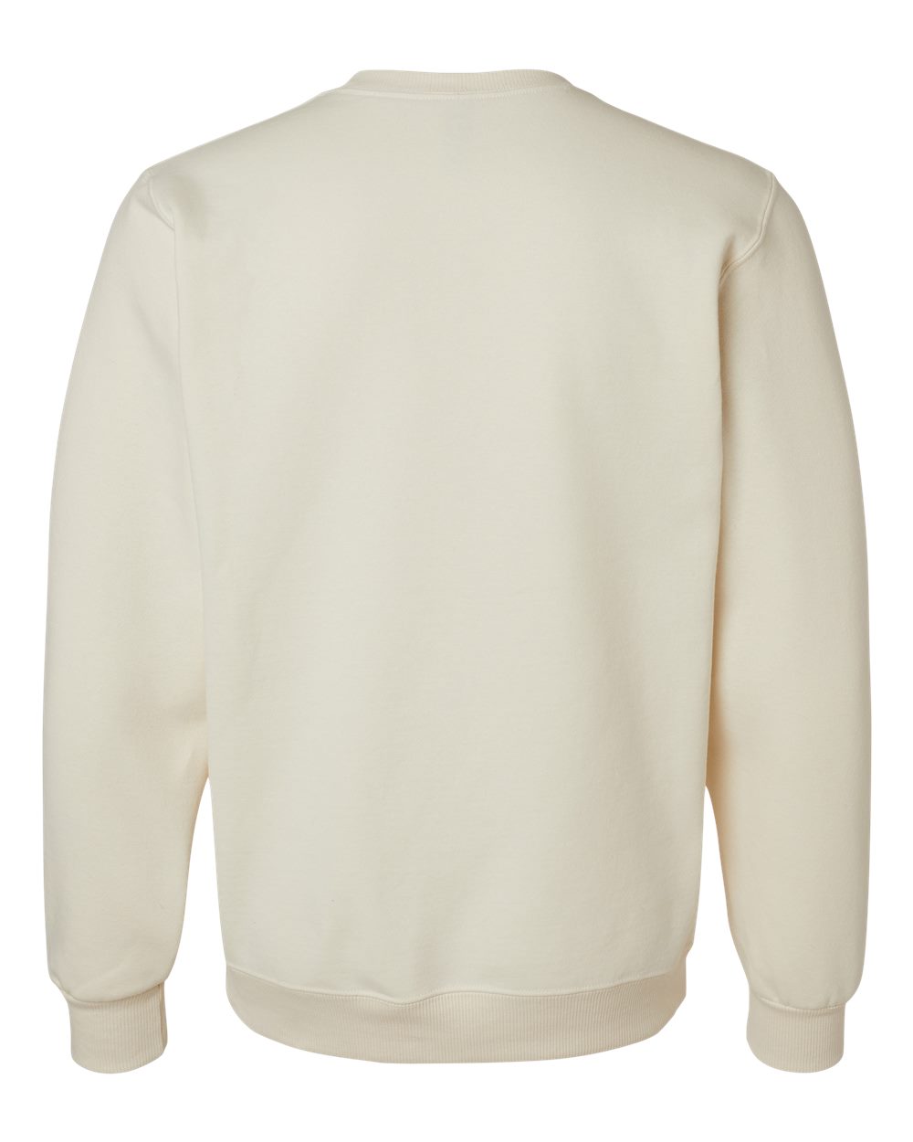 Unisex Eco™ Premium Blend Ring-Spun Crewneck Sweatshirt - Back - B12935232 - Sweet Cream Heather