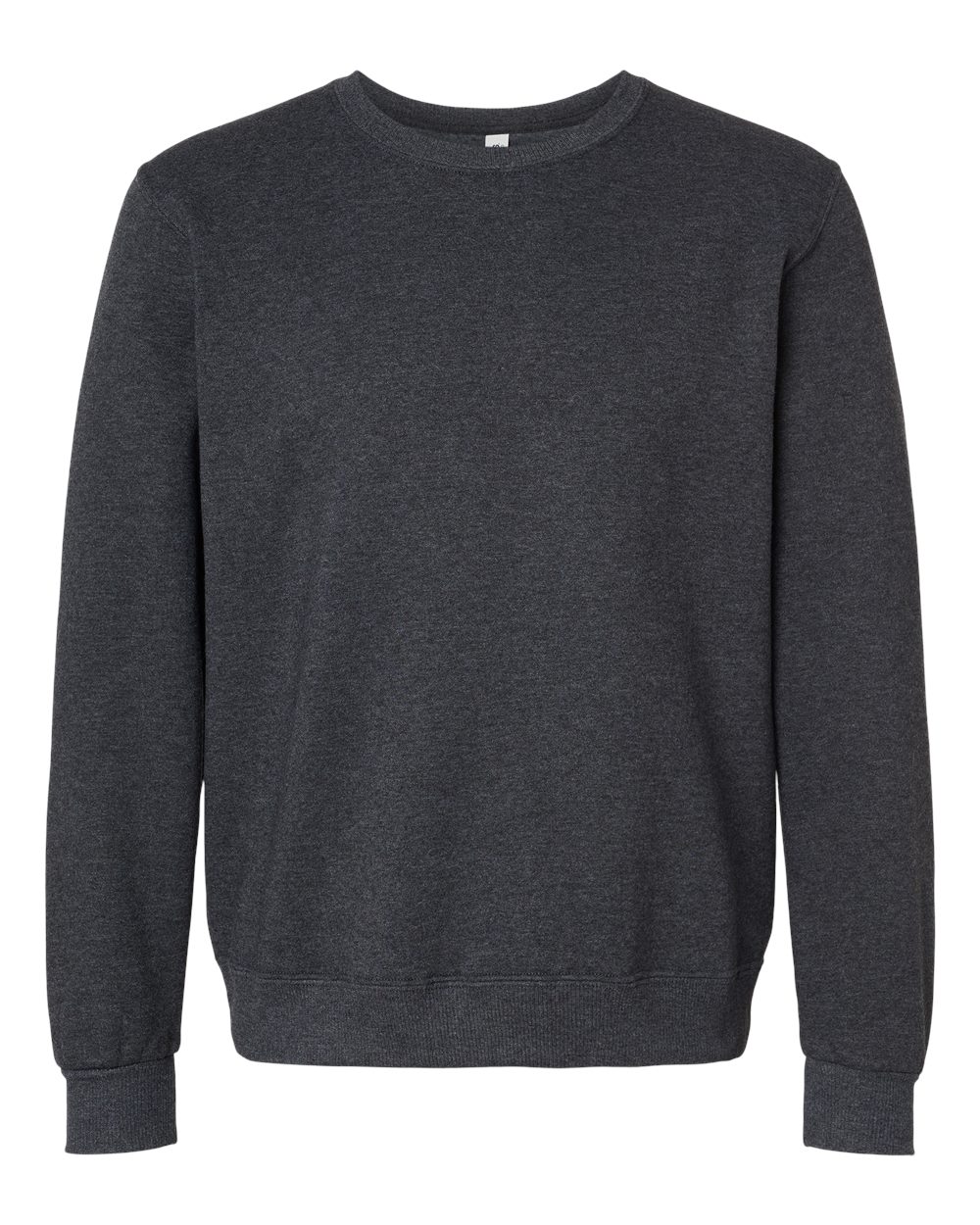 Unisex Eco™ Premium Blend Ring-Spun Crewneck Sweatshirt - Front - B12935103 - Black Ink Heather