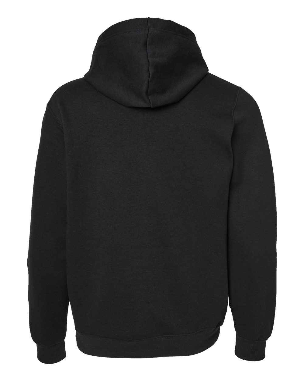 Unisex Eco™ Premium Blend Ring-Spun Hooded Sweatshirt - Back - B12235502 - Black Ink