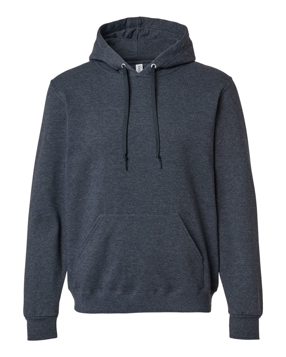 Unisex Eco™ Premium Blend Ring-Spun Hooded Sweatshirt - Front - B12235103 - Black Ink Heather