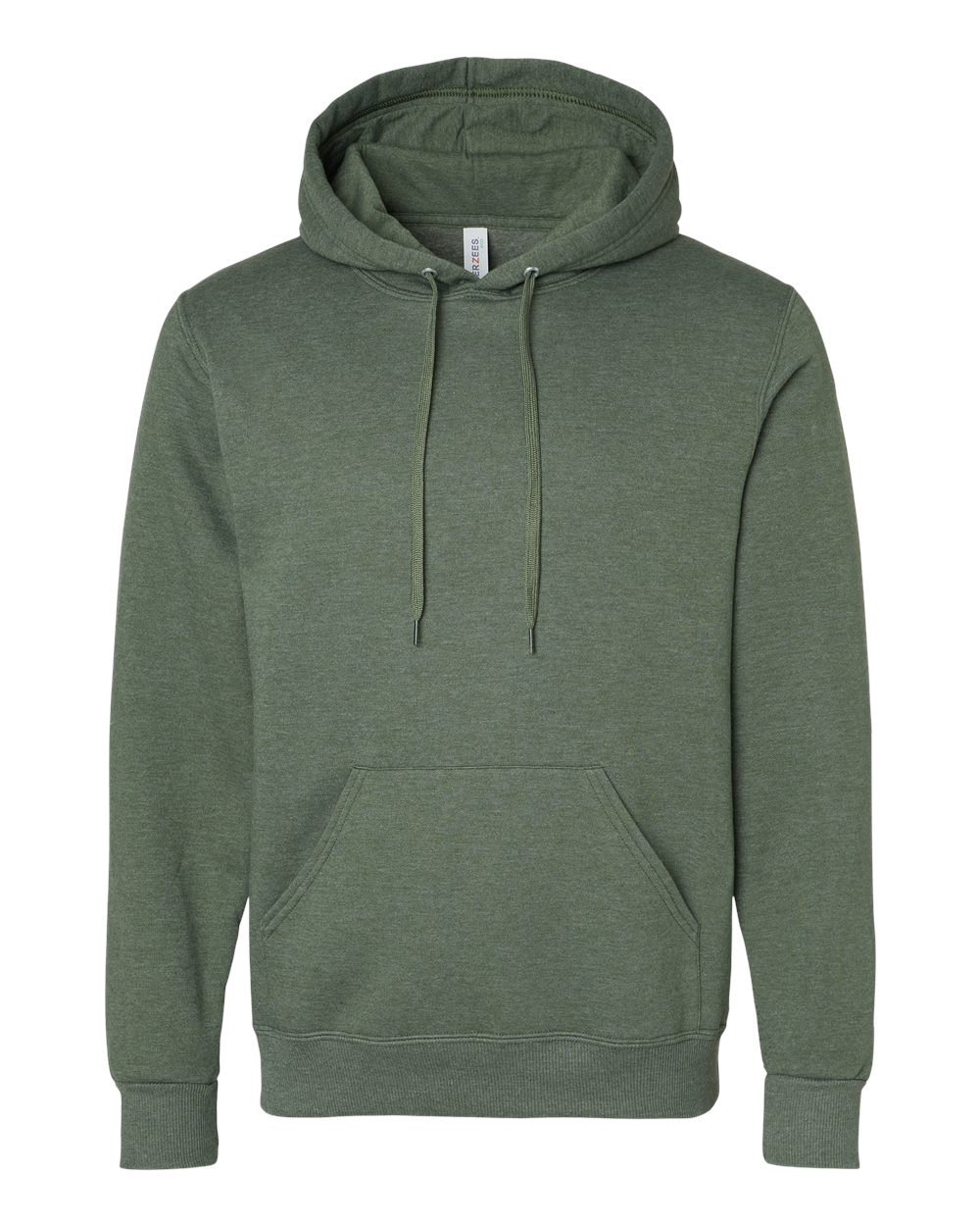 Unisex Eco™ Premium Blend Ring-Spun Hooded Sweatshirt - Front - B12235553 - Military Green Heather