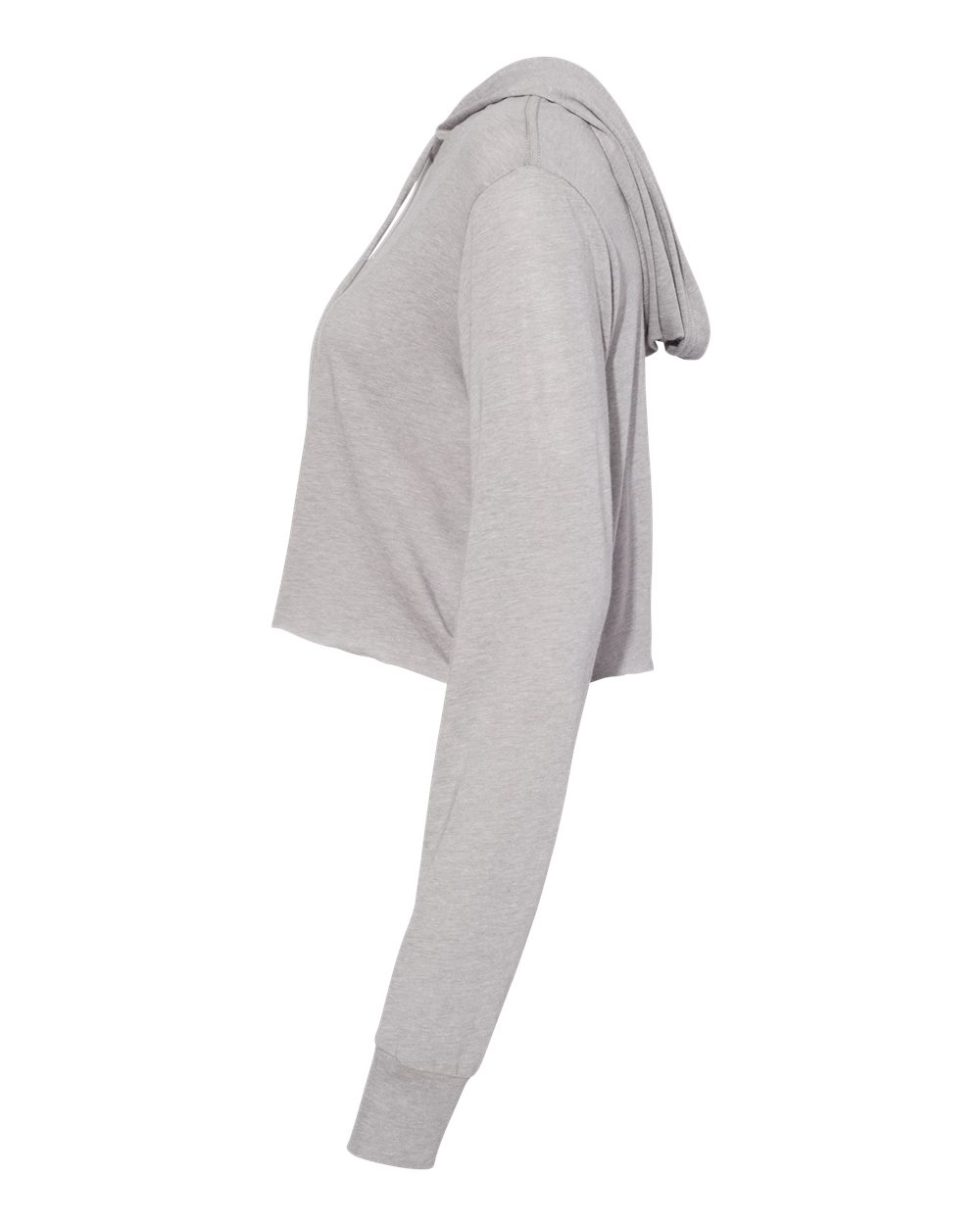 Women’s Triblend Crop Long Sleeve Hoodie - DirectSide - B26606593 - Athletic Grey Triblend