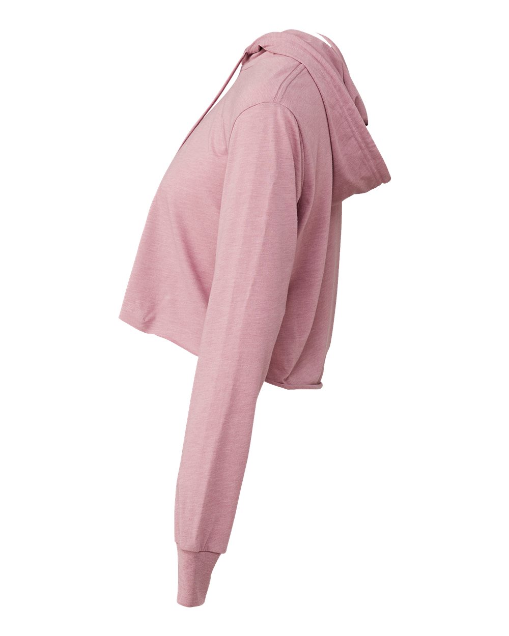 Women’s Triblend Crop Long Sleeve Hoodie - DirectSide - B26606673 - Orchid Triblend
