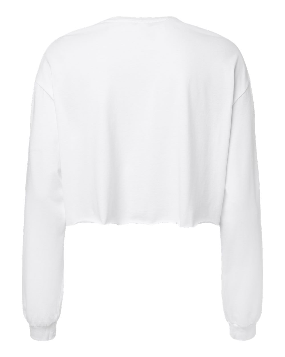 Women's FWD Fashion Crop Long Sleeve Tee - Back - B10306003 - White