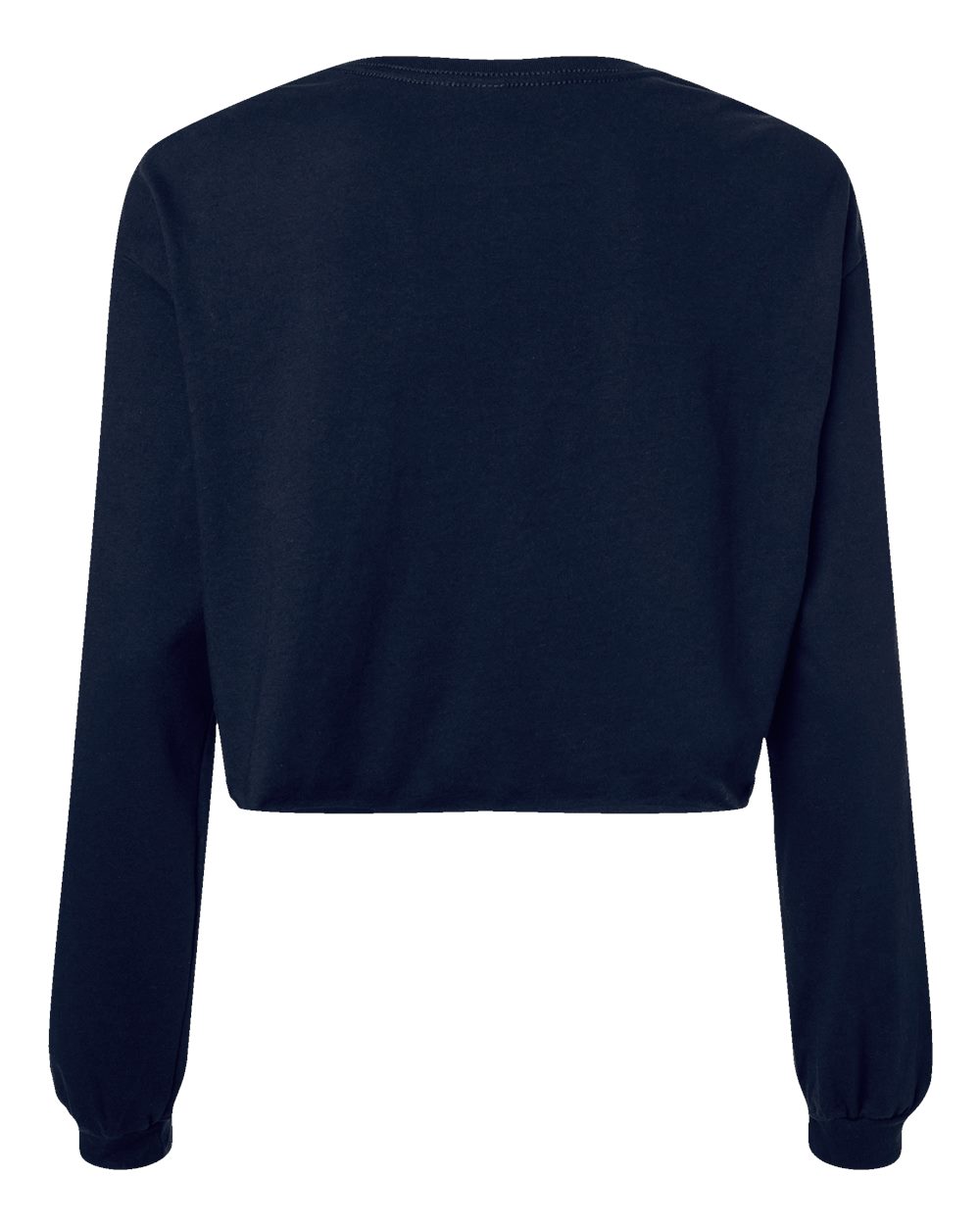 Women's FWD Fashion Crop Long Sleeve Tee - Back - B10306653 - Navy