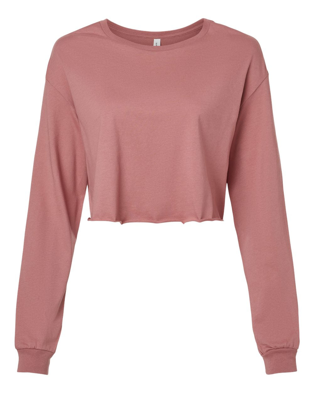 Women's FWD Fashion Crop Long Sleeve Tee - Front - B10306273 - Mauve