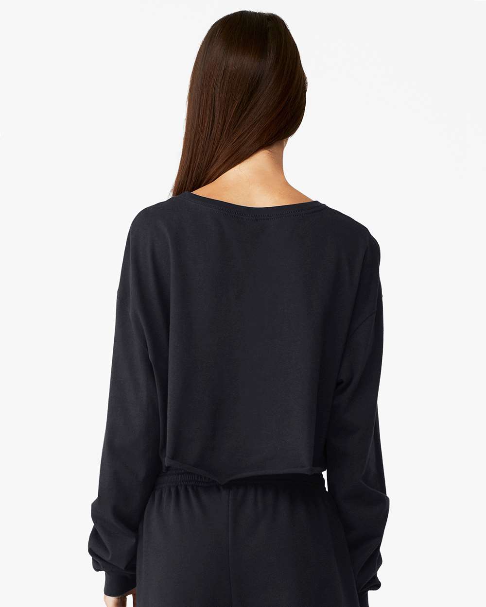 Women's FWD Fashion Crop Long Sleeve Tee - OnModelBack - B10306503 - Black