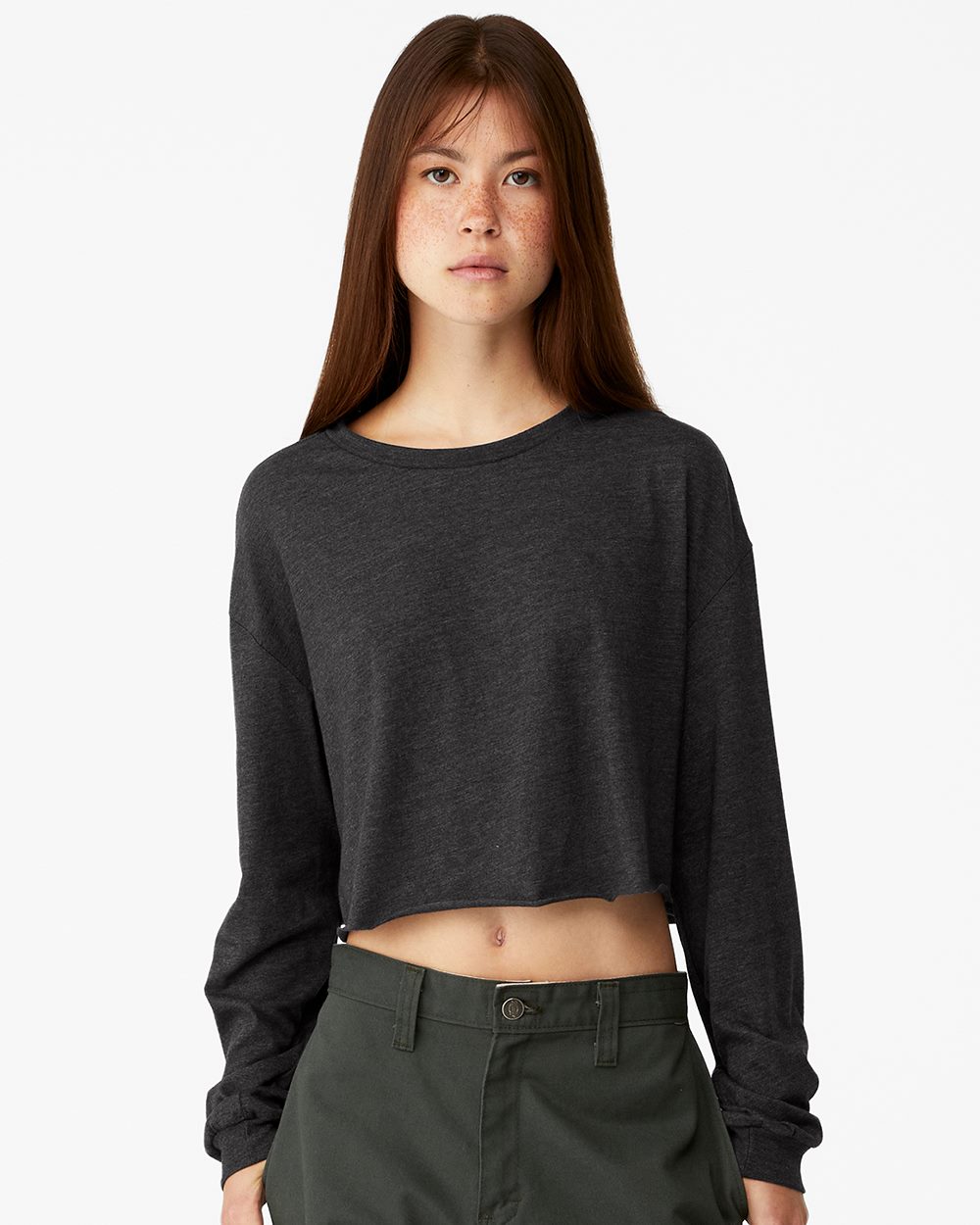 Women's FWD Fashion Crop Long Sleeve Tee - styleImage