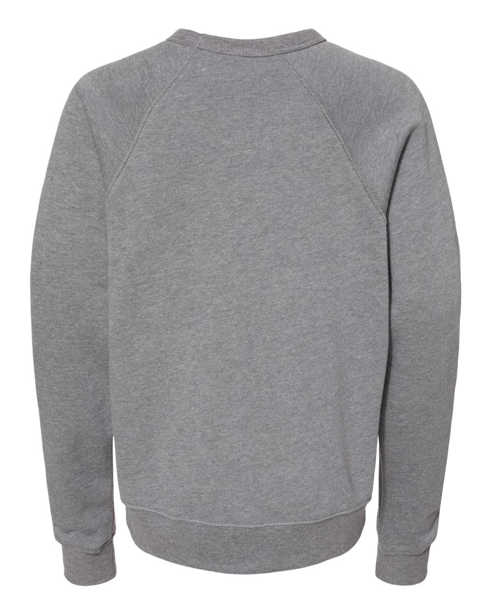 Youth Sponge Fleece Crewneck Sweatshirt - Back - B33606073 - Deep Heather