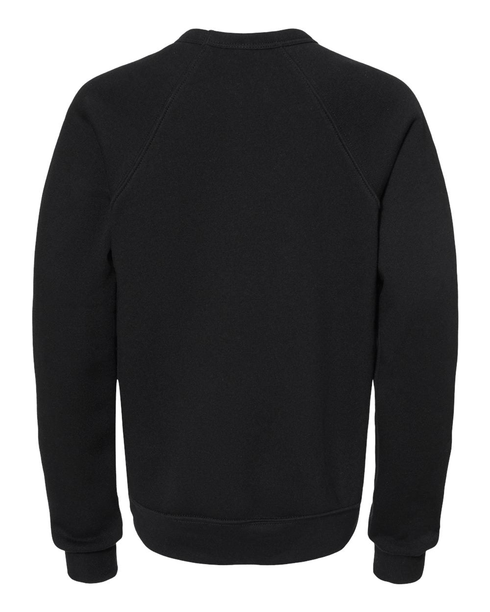 Youth Sponge Fleece Crewneck Sweatshirt - Back - B33606503 - Black