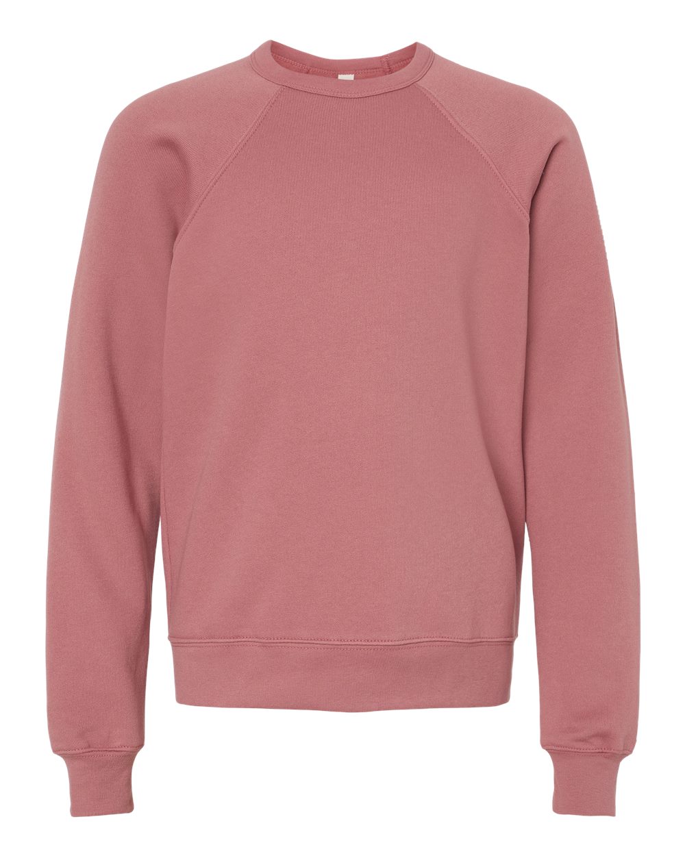 Youth Sponge Fleece Crewneck Sweatshirt - Front - B33606303 - Mauve
