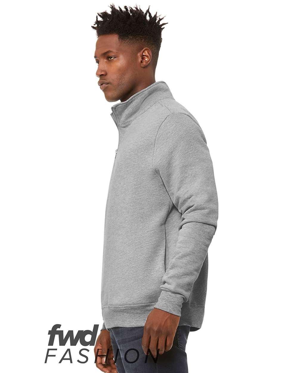 Unisex FWD Fashion Quarter-Zip Pullover Fleece - DirectSide - B02206582 - Athletic Heather