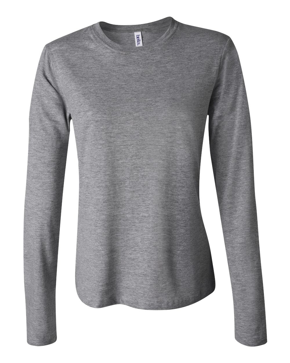 Women’s Jersey Long Sleeve Tee - Front - B57606073 - Deep Heather