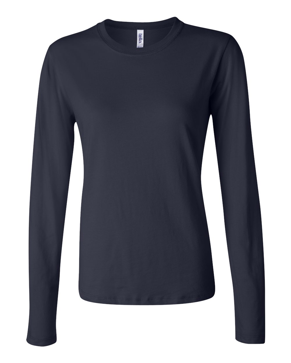 Women’s Jersey Long Sleeve Tee - Front - B57606653 - Navy