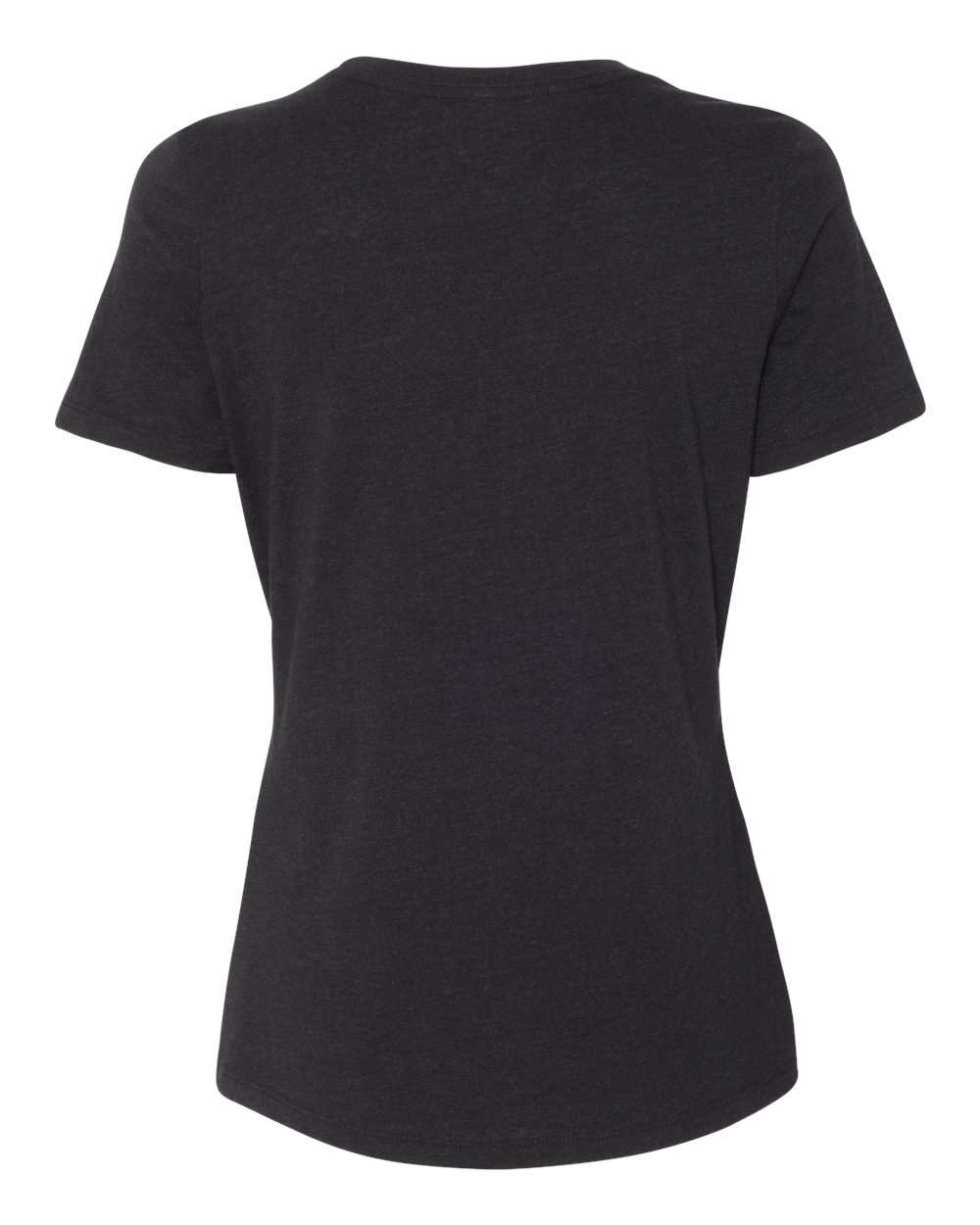 Women’s Relaxed Fit Heather CVC Tee - Back - B20506103 - Black Heather