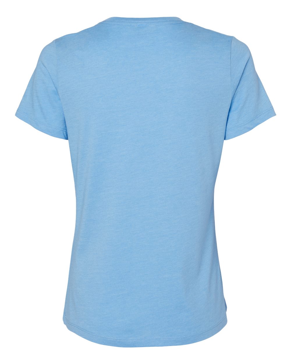 Women’s Relaxed Fit Heather CVC Tee - Back - B20506183 - Heather Carolina Blue
