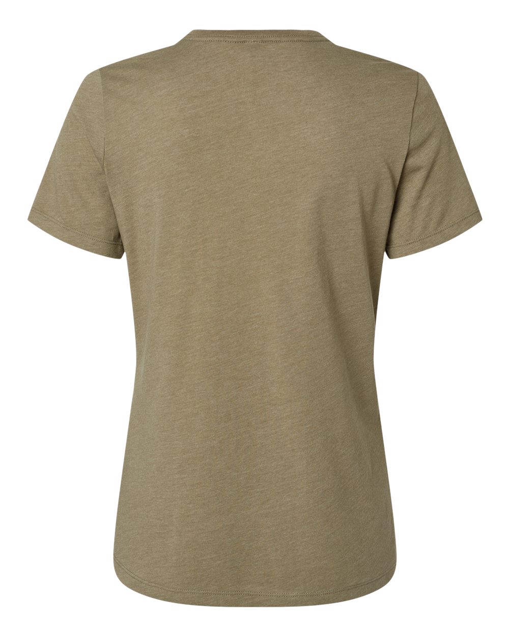 Women’s Relaxed Fit Heather CVC Tee - Back - B20506203 - Heather Olive