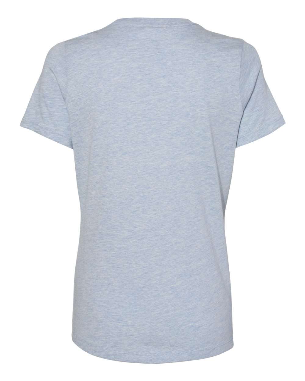 Women’s Relaxed Fit Heather CVC Tee - Back - B20506253 - Heather Prism Blue