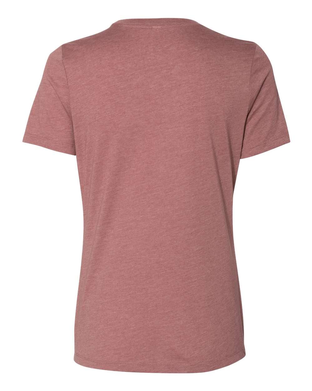 Women’s Relaxed Fit Heather CVC Tee - Back - B20506273 - Heather Mauve