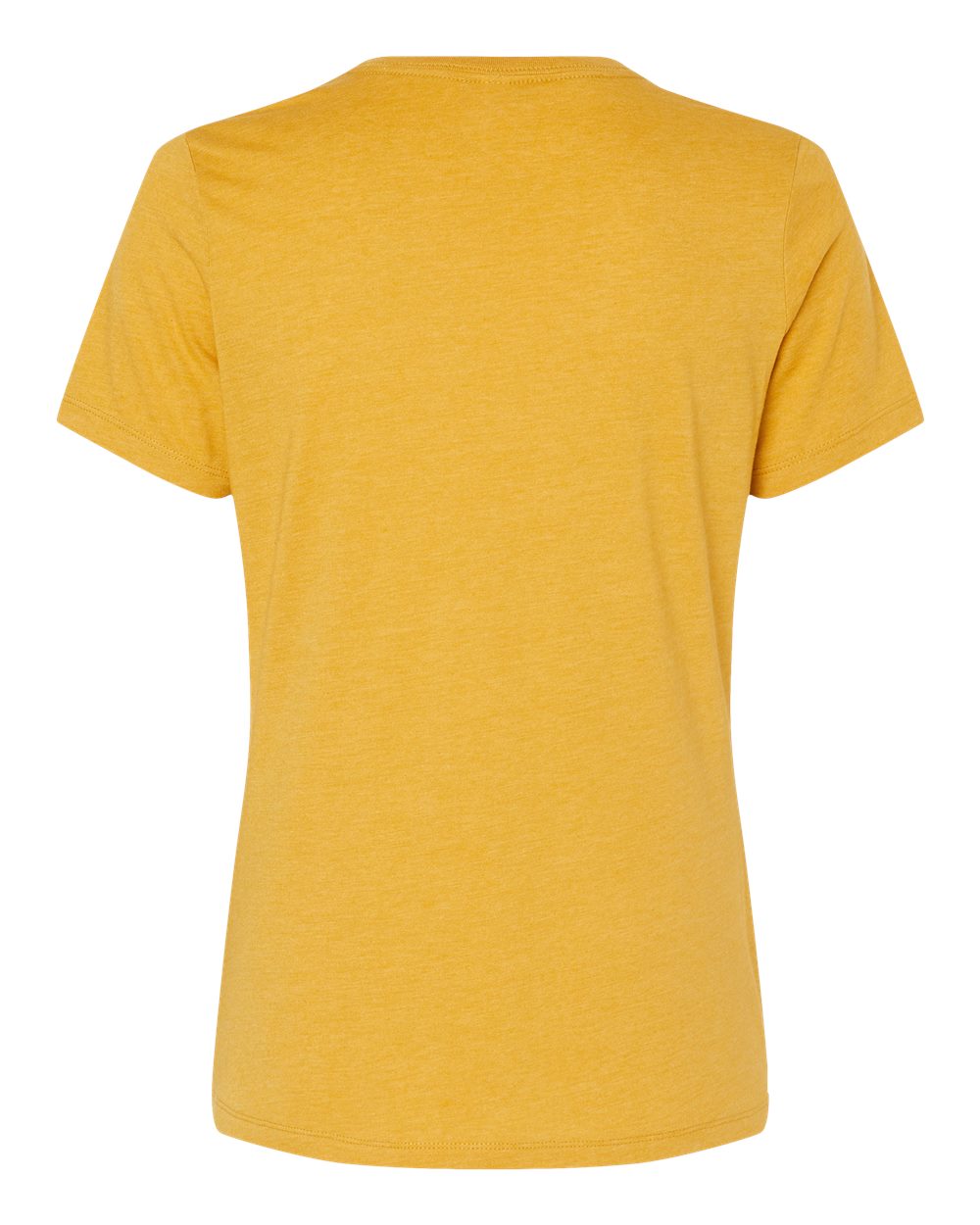 Women’s Relaxed Fit Heather CVC Tee - Back - B20506343 - Heather Mustard
