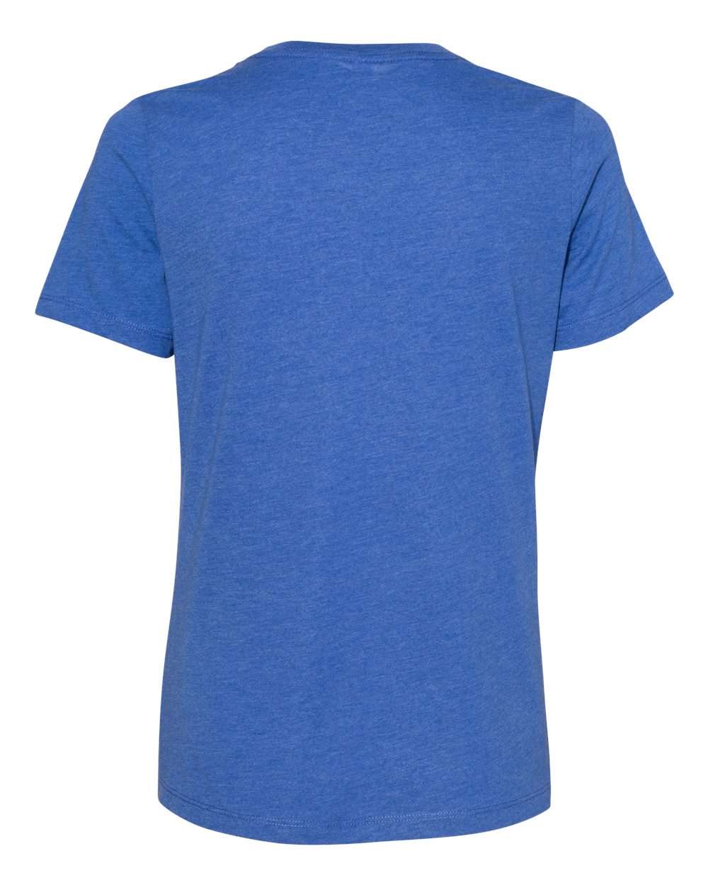 Women’s Relaxed Fit Heather CVC Tee - Back - B20506743 - Heather True Royal