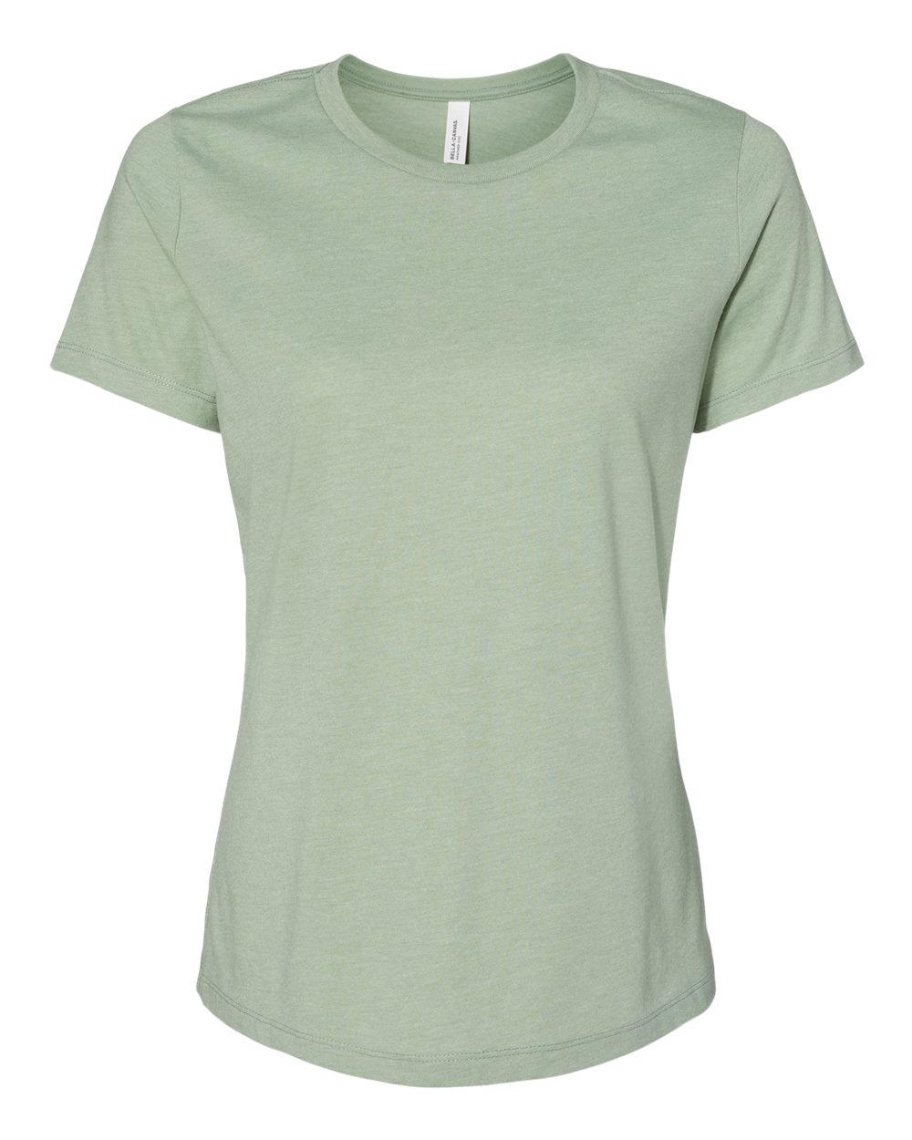 Women’s Relaxed Fit Heather CVC Tee - Front - B20506173 - Heather Sage