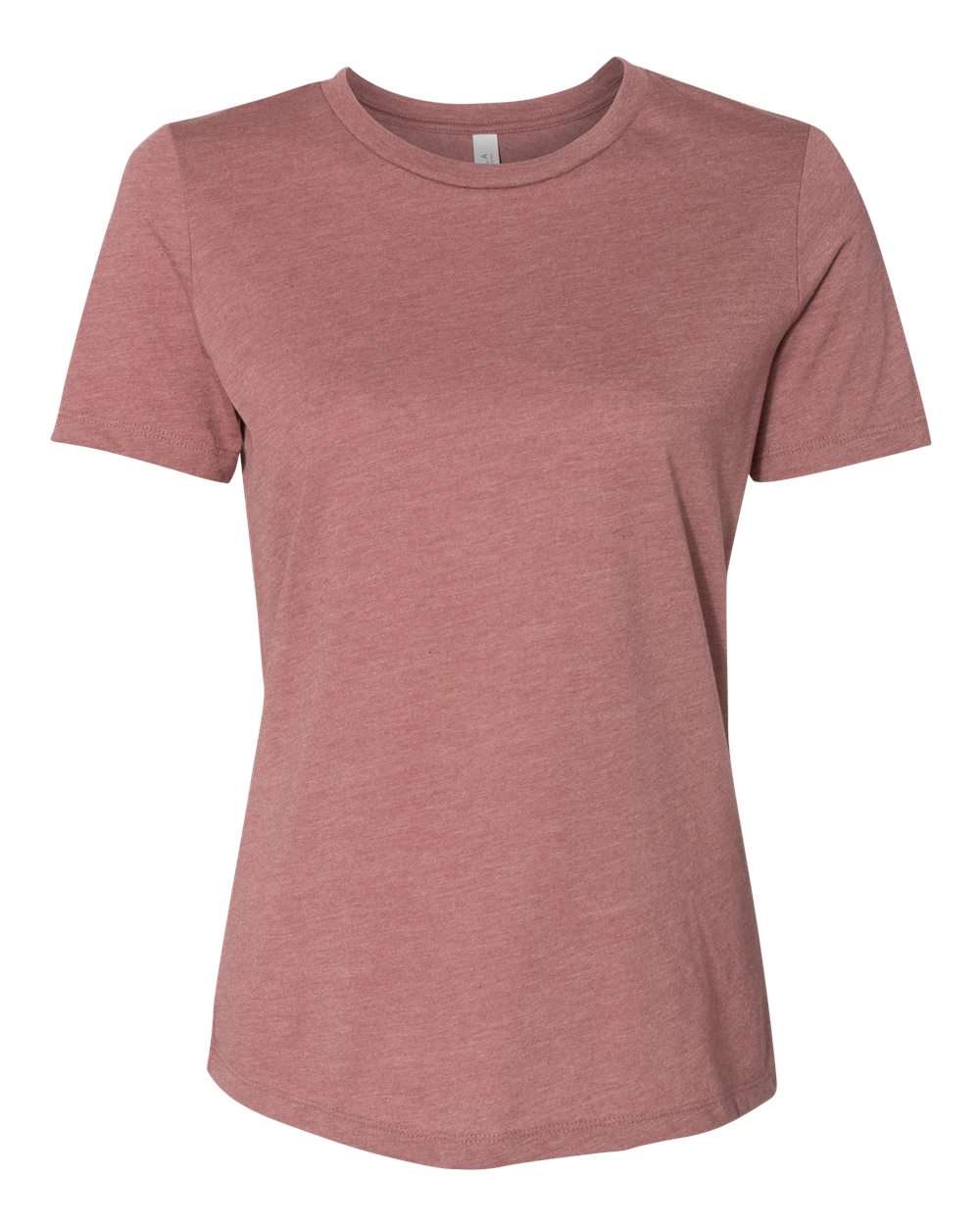 Women’s Relaxed Fit Heather CVC Tee - Front - B20506273 - Heather Mauve