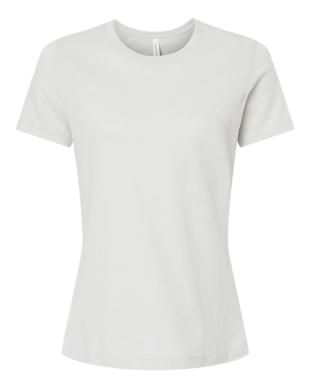 Women’s Relaxed Fit Heather CVC Tee - Front - B20506393 - Heather Silver