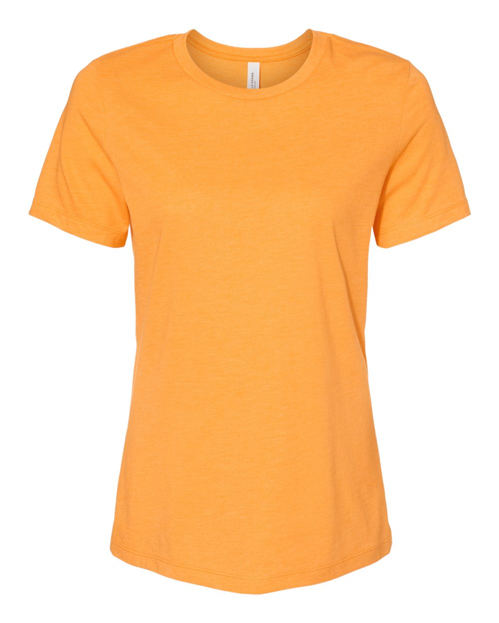 Women’s Relaxed Fit Heather CVC Tee - Front - B20506664 - Heather Marmalade