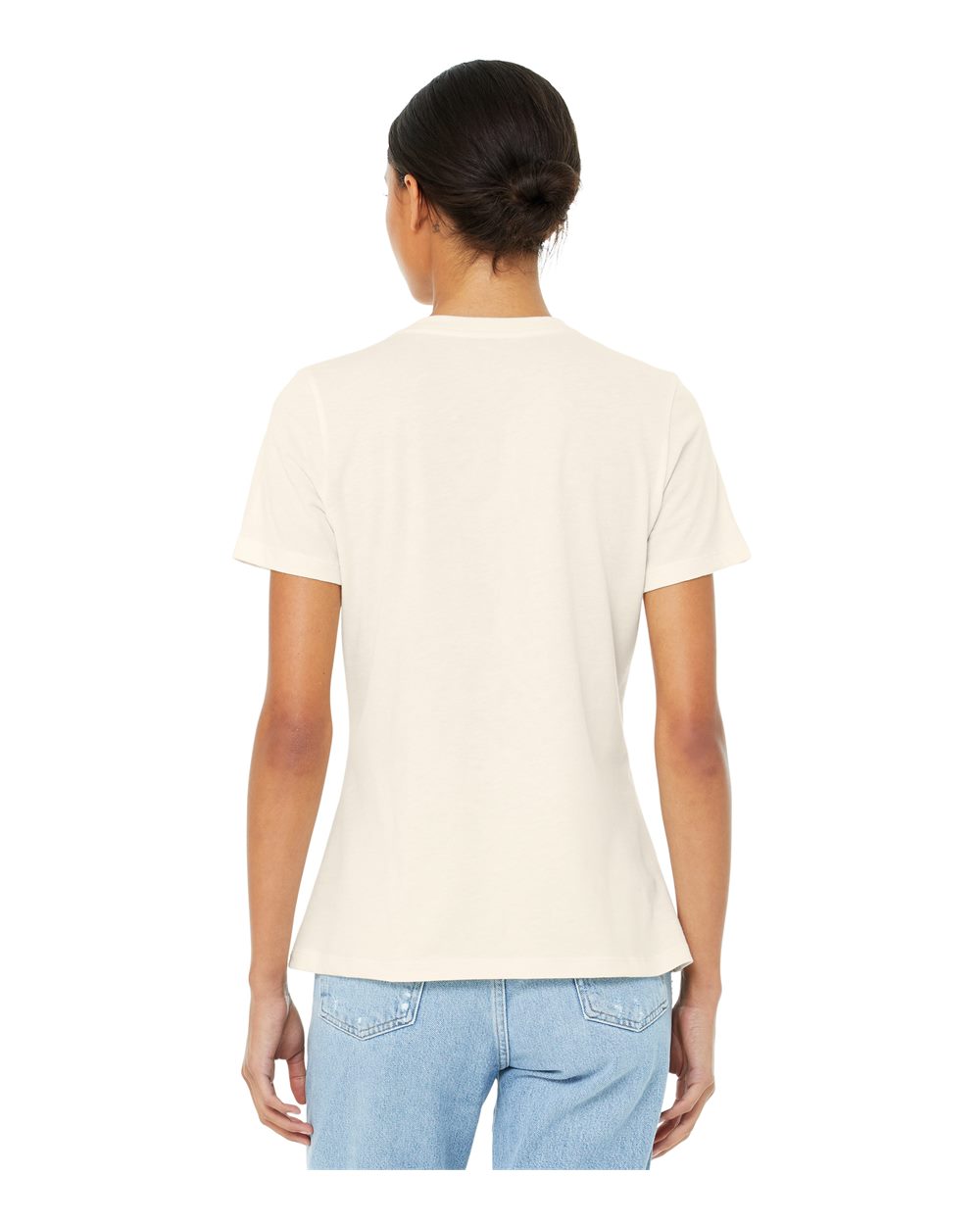 Women’s Relaxed Fit Heather CVC Tee - OnModelBack - B20506373 - Heather Natural