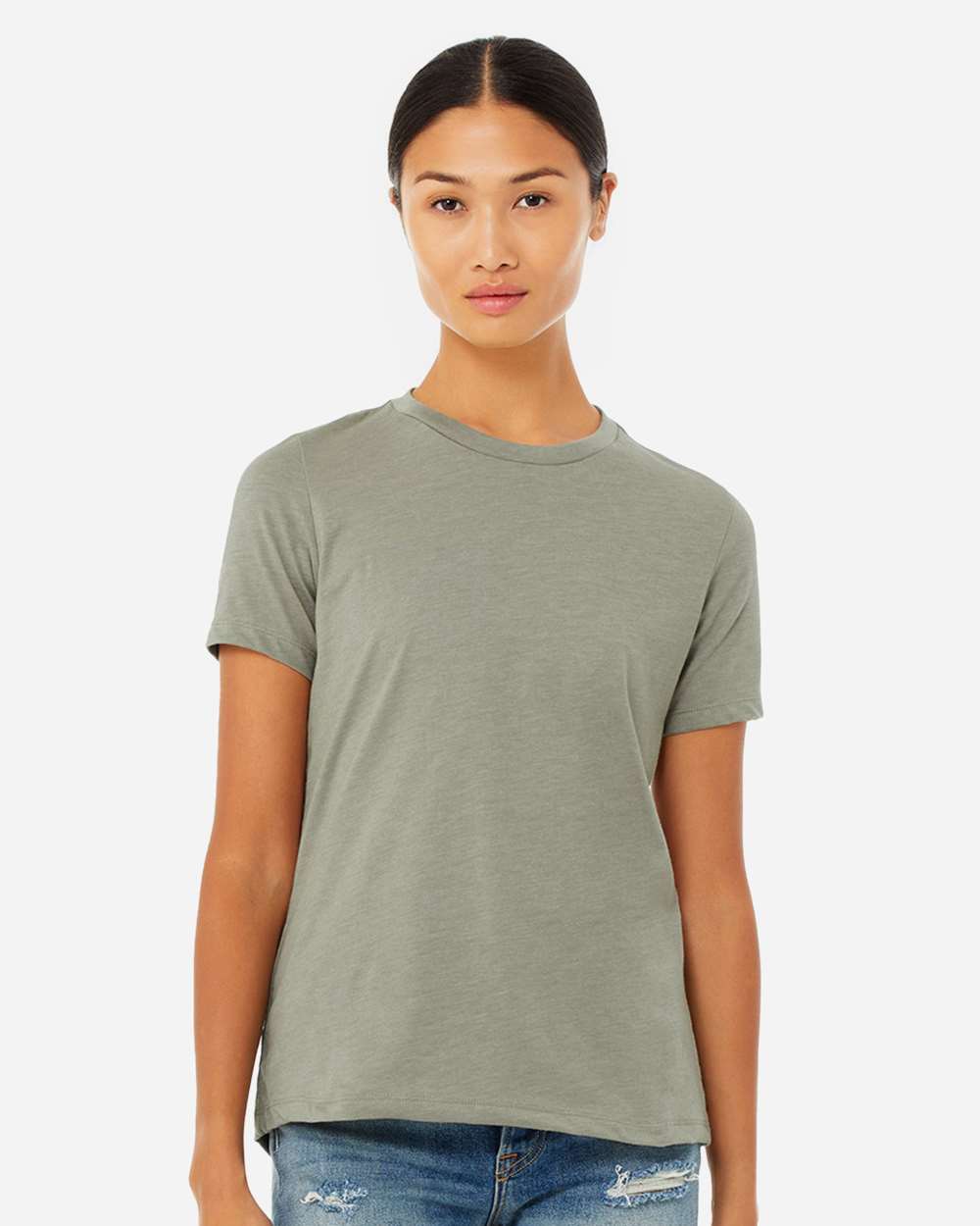 Women’s Relaxed Fit Heather CVC Tee - OnModelFront - B20506363 - Heather Stone