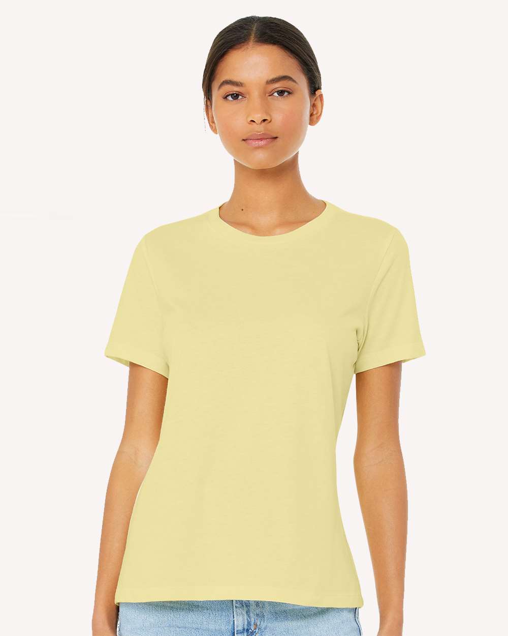 Women’s Relaxed Fit Heather CVC Tee - OnModelFront - B20506383 - Heather French Vanilla