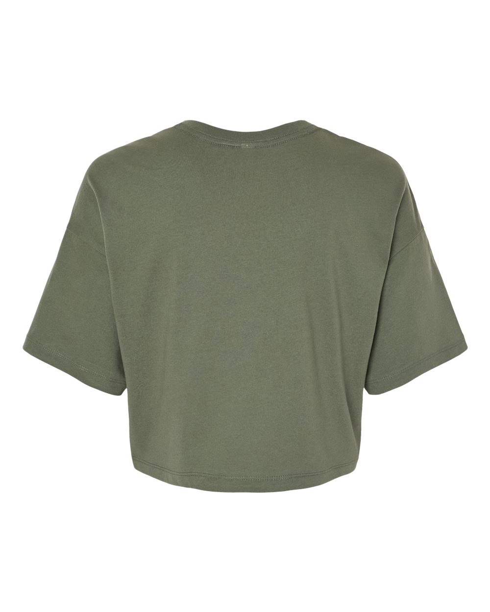 Women's Jersey Crop Tee - Back - B05306643 - Military Green