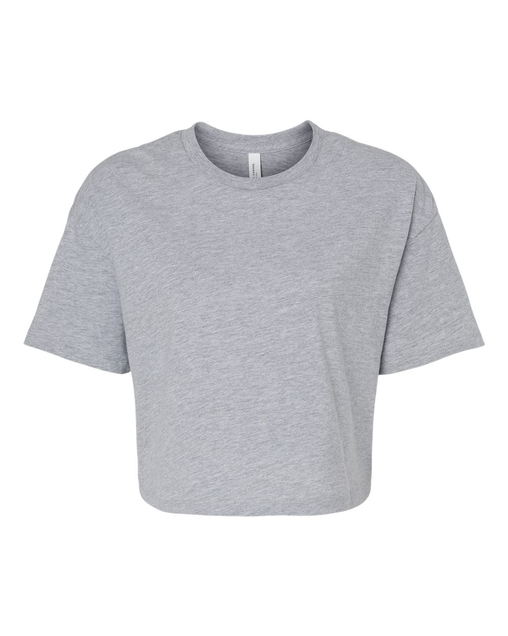Women's Jersey Crop Tee - Front - B05306023 - Athletic Heather