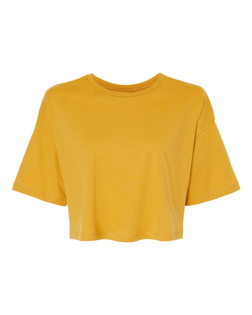 Women's Jersey Crop Tee - Front - B05306403 - Mustard