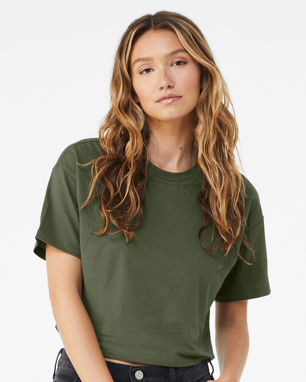 Women's Jersey Crop Tee - styleImage