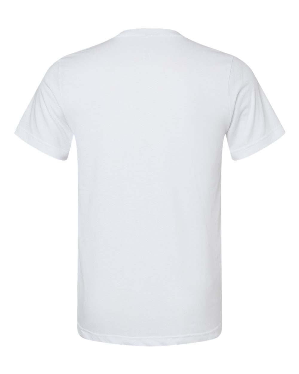 Unisex Heather CVC V-Neck Tee - Back - B03506012 - Solid White Blend