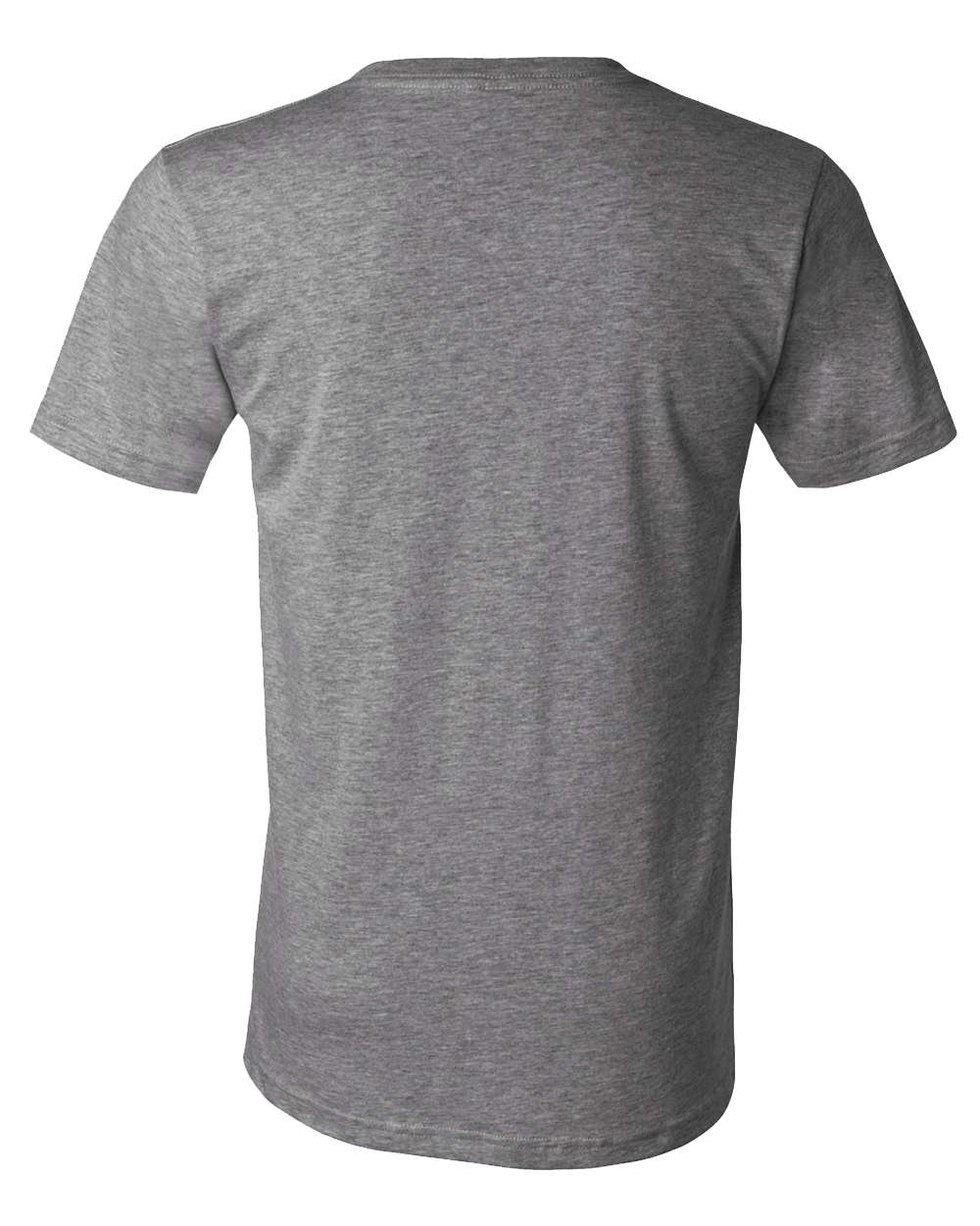 Unisex Heather CVC V-Neck Tee - Back - B03506072 - Deep Heather