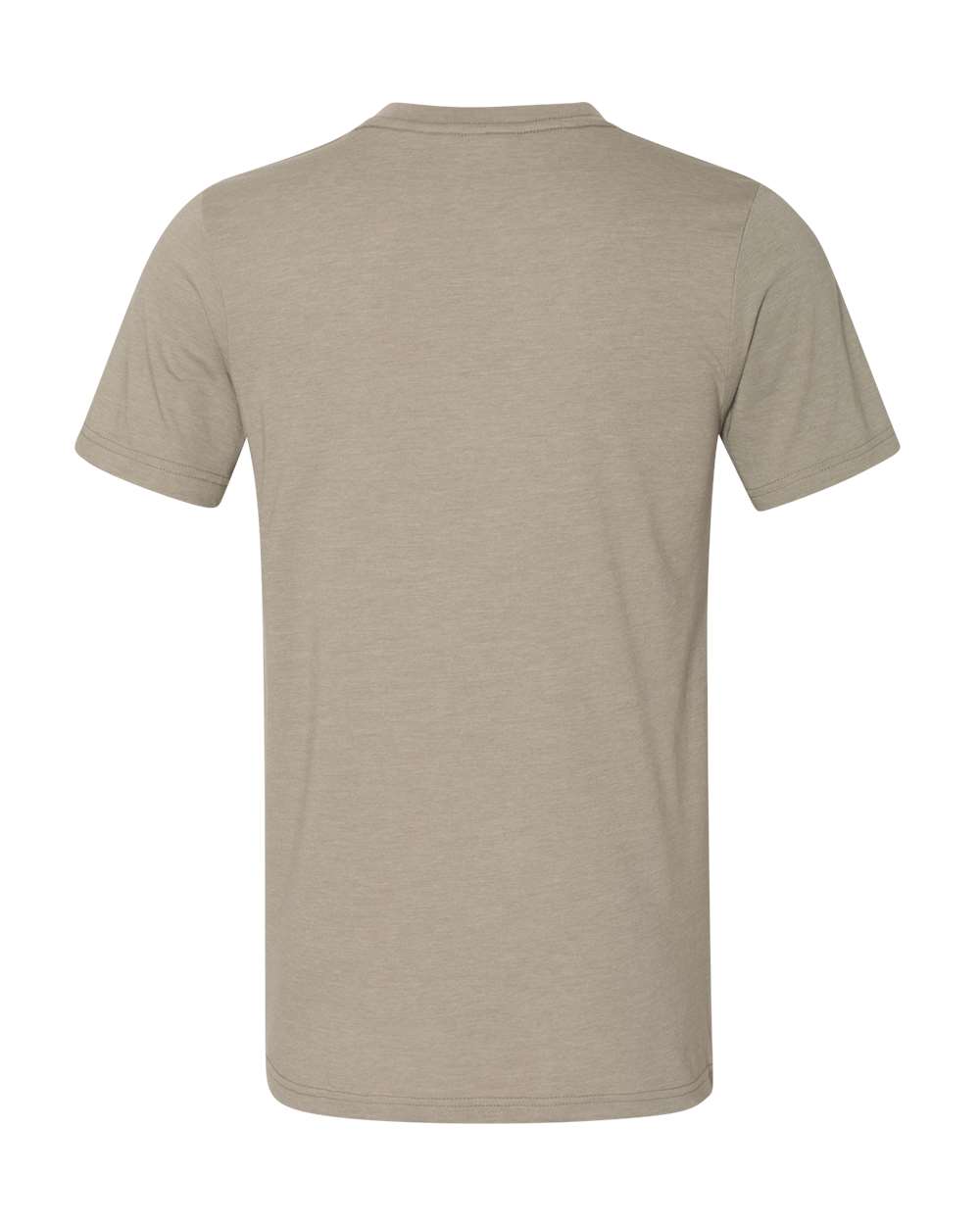 Unisex Heather CVC V-Neck Tee - Back - B03506132 - Heather Stone