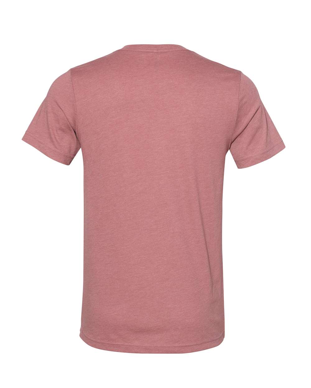Unisex Heather CVC V-Neck Tee - Back - B03506272 - Heather Mauve