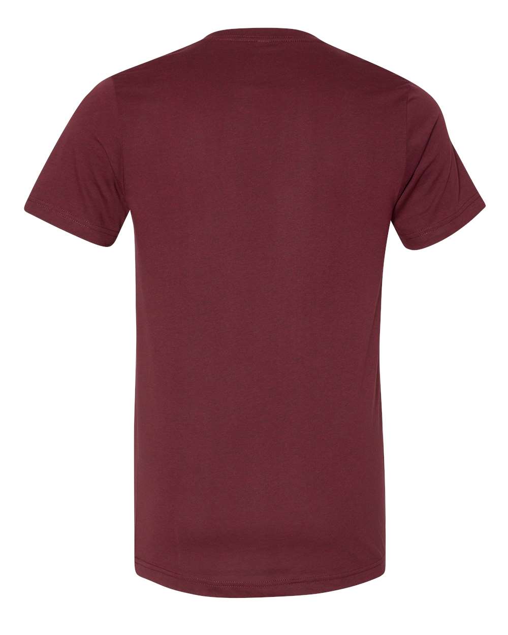 Unisex Heather CVC V-Neck Tee - Back - B03506432 - Heather Cardinal