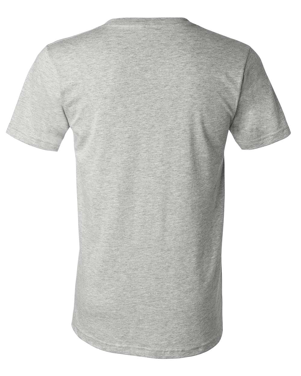 Unisex Heather CVC V-Neck Tee - Back - B03506582 - Athletic Heather