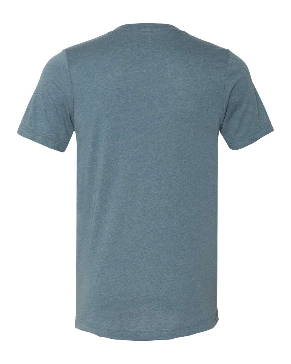 Unisex Heather CVC V-Neck Tee - Back - B03506632 - Heather Slate