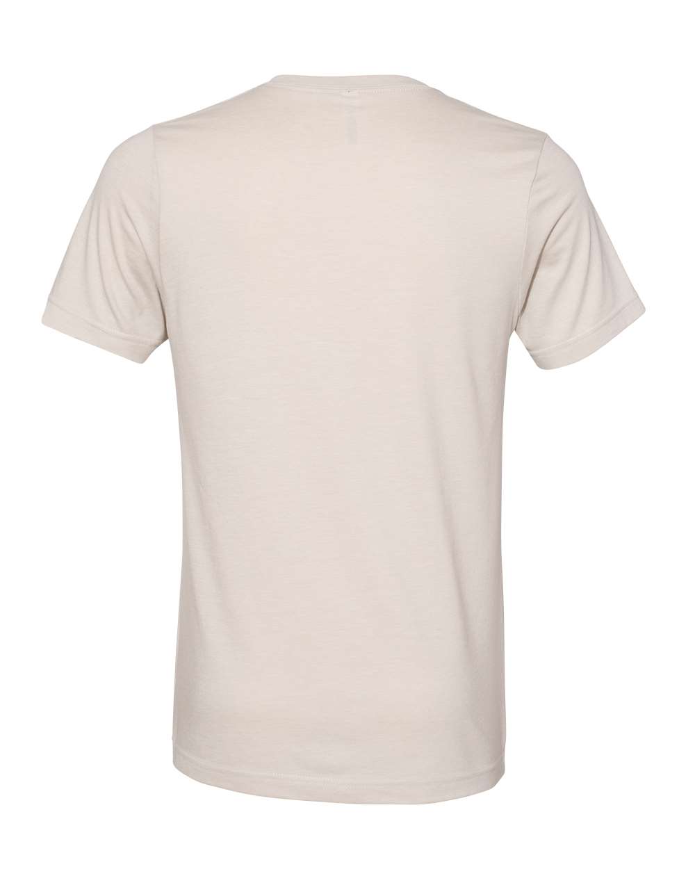 Unisex Heather CVC V-Neck Tee - Back - B03506982 - Heather Dust