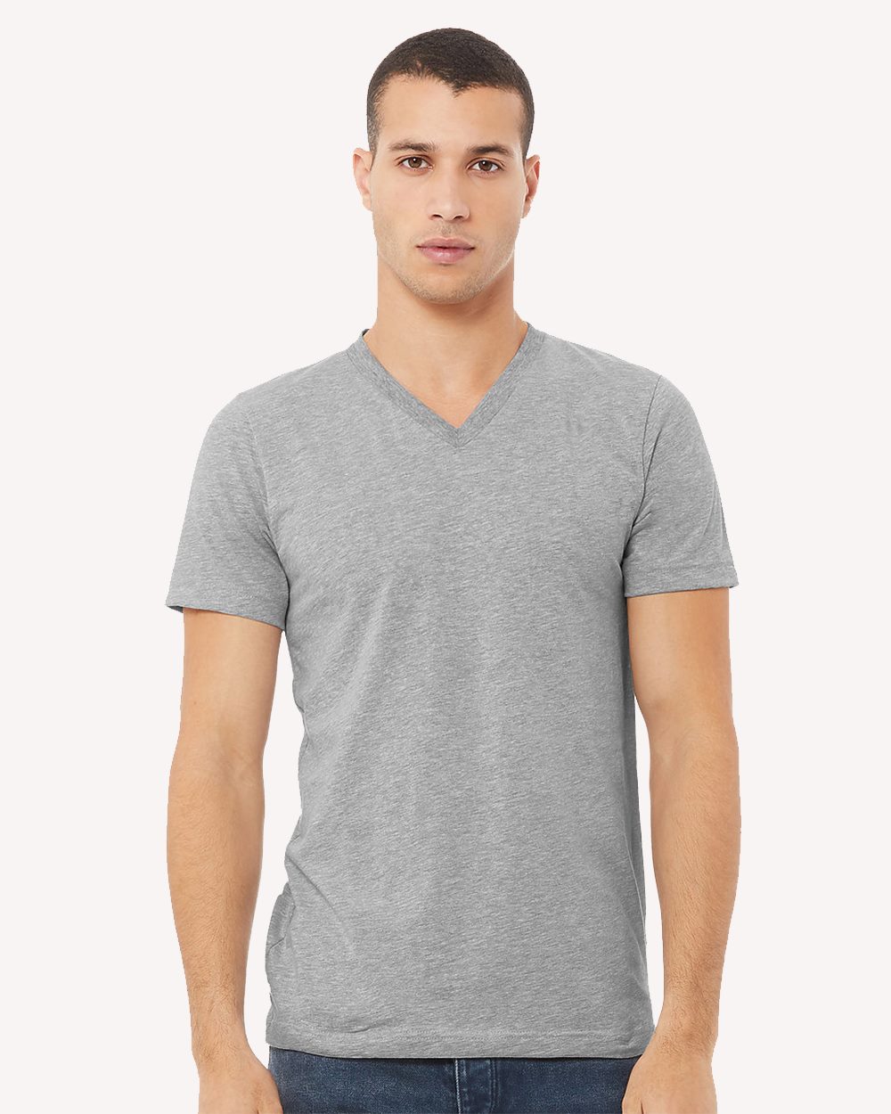 Unisex Heather CVC V-Neck Tee - styleImage
